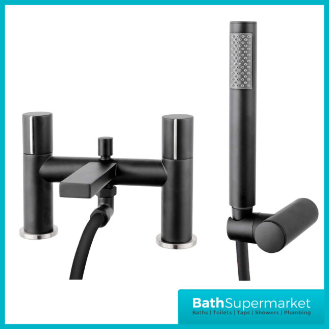 Dirock Matt Black Bath Shower Mixer