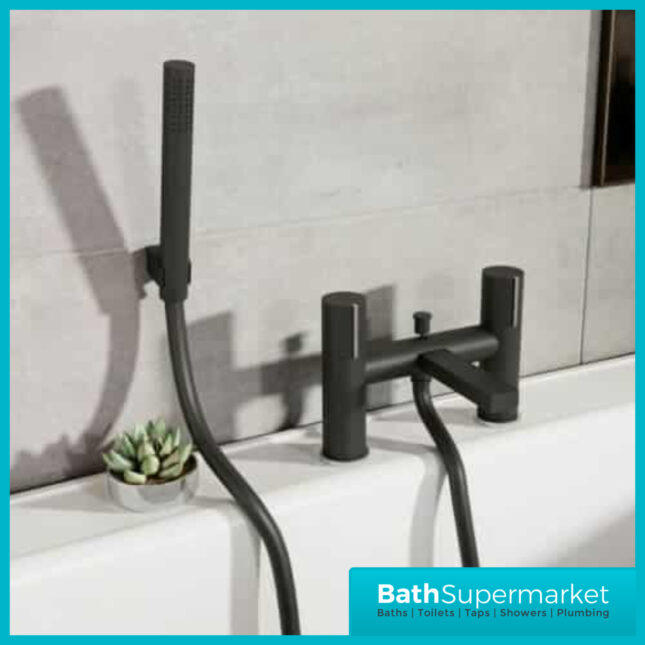 Dirock Matt Black Bath Shower Mixer