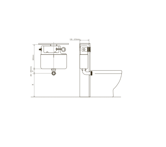 Tavistock Apex Side Inlet Dual Flush Slimline Concealed Cistern TR9002 - Image 3