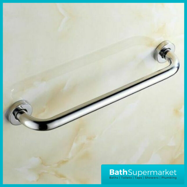 Shower Polished Chrome Straight Mobility Grab Bar Towel Rail 370mm