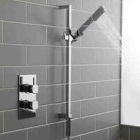 Modern Square Slide Rail Shower Kit with Hose - Image 3