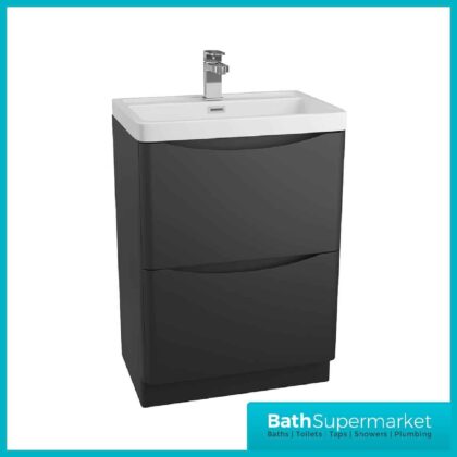 Cassellie Bali Anthracite Floor Standing Vanity Unit 600mm