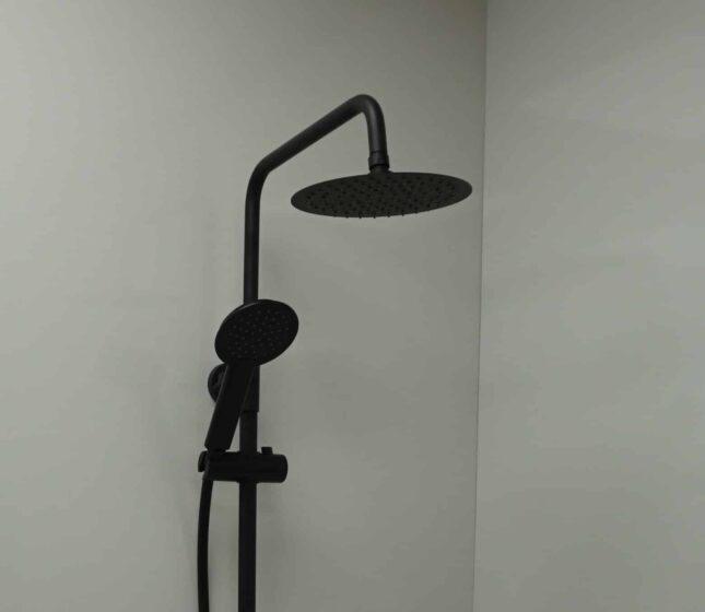 Matt Black Round 250mm Ultra Slim Thin Shower Head - Image 3