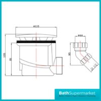 April White Stone Resin Square Shower Tray & Waste 700mm x 700mm