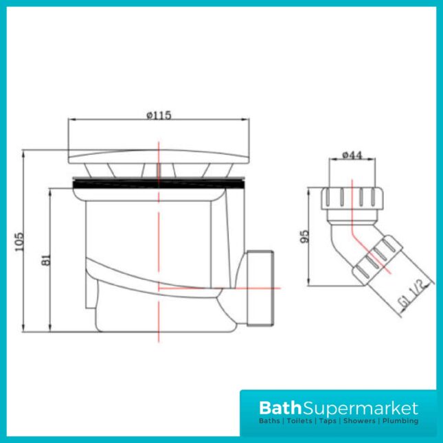 April White Stone Resin Square Shower Tray & Waste 700mm x 700mm