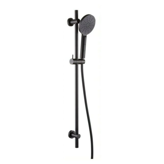 Mono Black Round Concealed Valve & Slide Rail Kit-Wall Outlet - Image 3