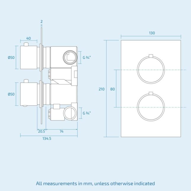 Mono Black Round Concealed Valve & Slide Rail Kit-Wall Outlet - Image 9