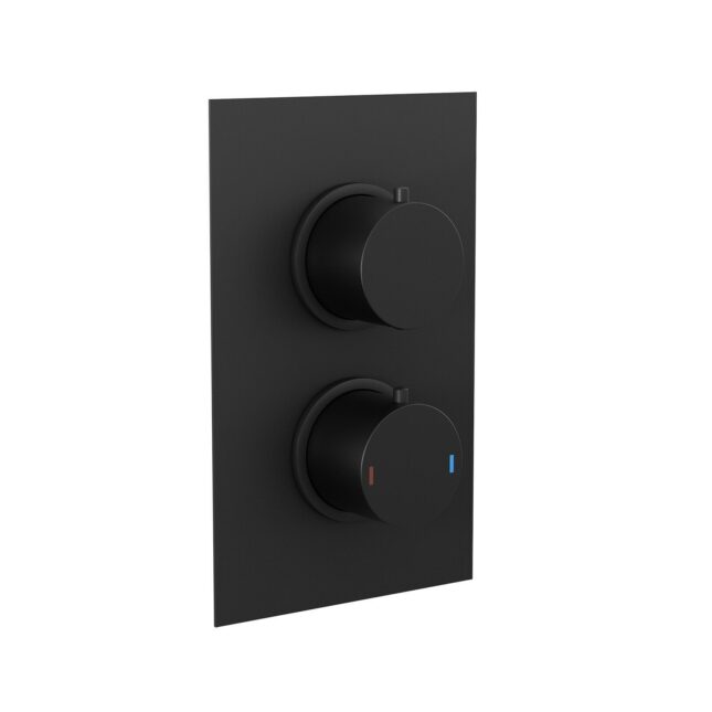 Mono Black Round Concealed Valve & Slide Rail Kit-Wall Outlet - Image 4