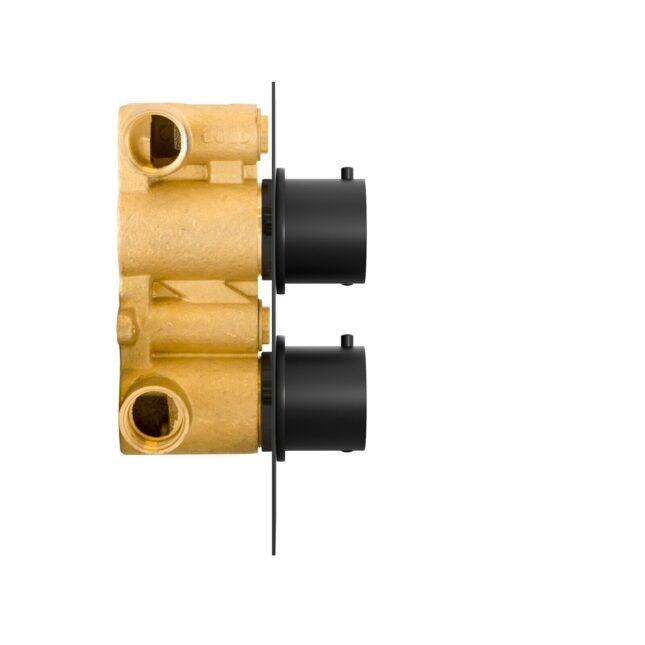 Mono Black Round Concealed Valve & Slide Rail Kit-Wall Outlet - Image 6