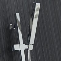Modern Square Slide Rail Shower Kit with Hose - Image 4