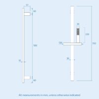 Modern Square Slide Rail Shower Kit with Hose - Image 5