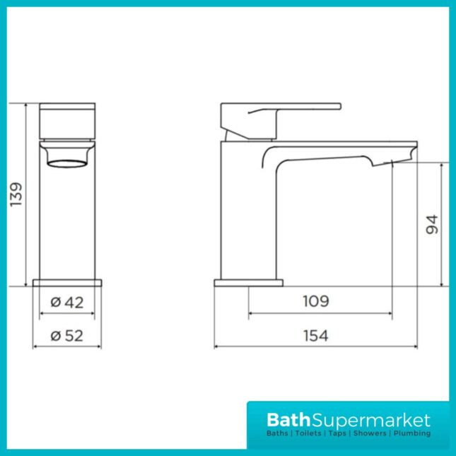 Niagara Albury Brushed Brass Mono Basin Tap-Clicker Waste