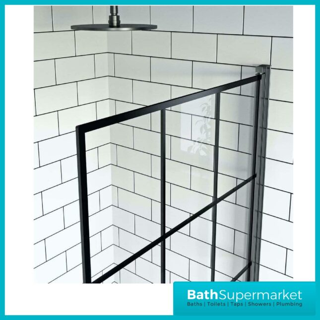 Hinged Krittal Straight Glass Bath Screen - Image 6