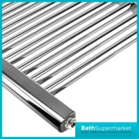 K-Rail Chrome Straight Heated Towel Rail 500mm Width x 1200mm Height