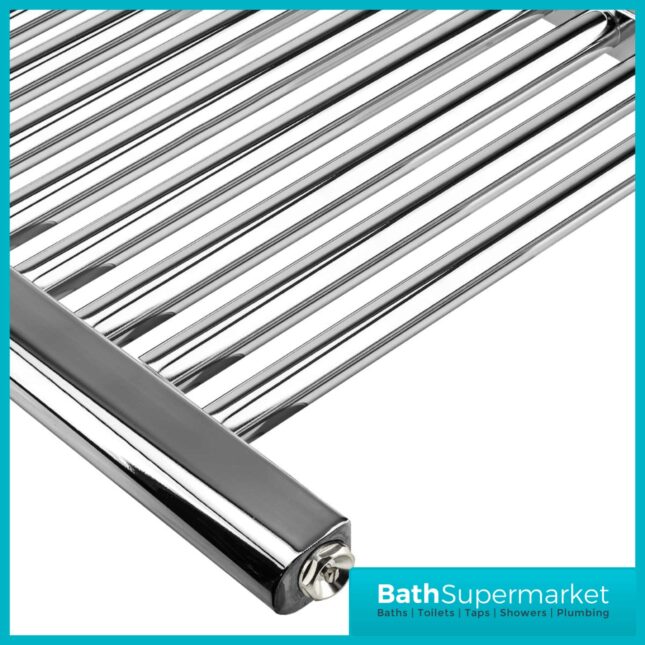 K-Rail Chrome Straight Heated Towel Rail 500mm Width x 1200mm Height