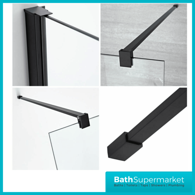 Sabine Mono Black Wetroom Screen And Flipper