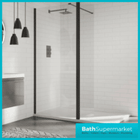 Sabine Mono Black Wetroom Screen And Flipper