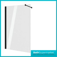 Sabine Mono Black Wetroom Screen And Flipper