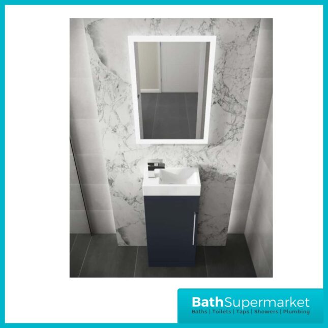 Elation Mito Indigo Floor Standing Vanity Unit & Basin 400mm
