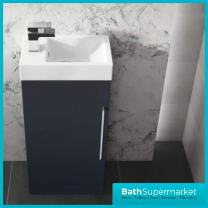Elation Mito Indigo Floor Standing Vanity Unit & Basin 400mm