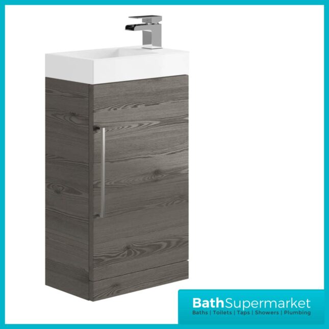 Elation Mito Anthracite 400mm Floor standing Vanity Unit