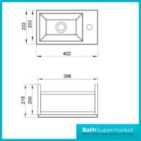 Elation Mito Pearl Grey Floor Standing Vanity & Basin 400mm