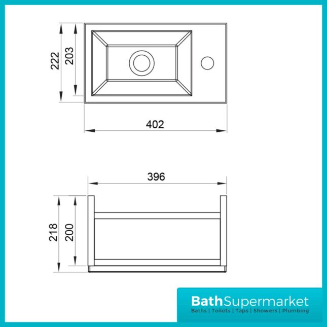 Elation Mito Pearl Grey Floor Standing Vanity & Basin 400mm