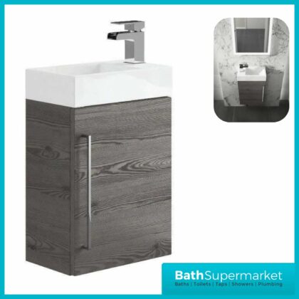 Elation Mito Anthracite 400mm Wall Hung Vanity Unit