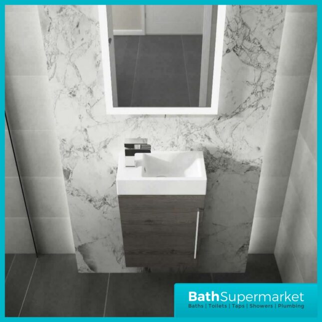 Elation Mito Anthracite 400mm Wall Hung Vanity Unit