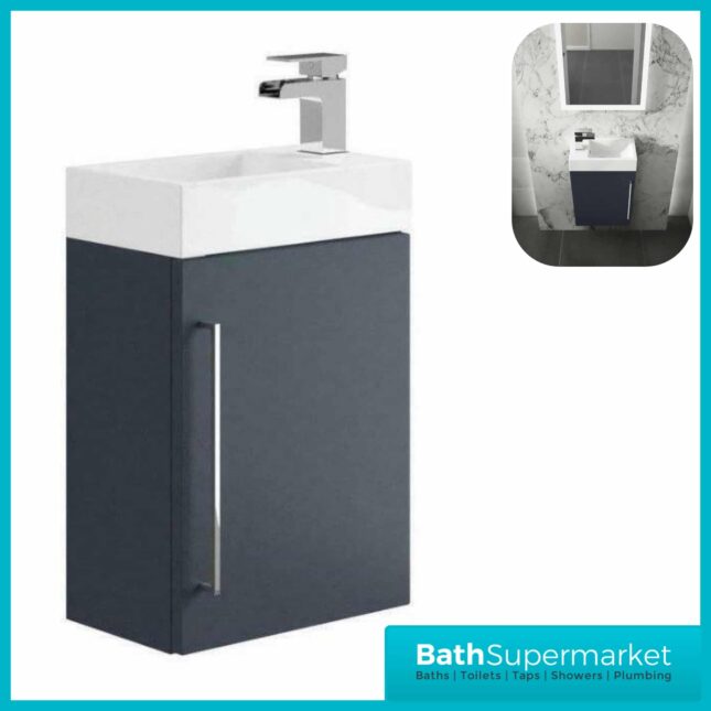 Elation Mito Indigo 400mm Wall Hung Vanity Unit