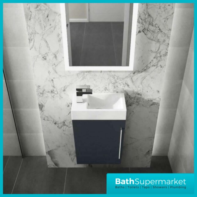 Elation Mito Indigo 400mm Wall Hung Vanity Unit