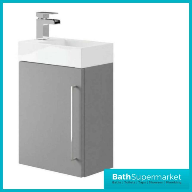 Elation Mito Dove Grey 400mm Wall Hung Vanity Unit