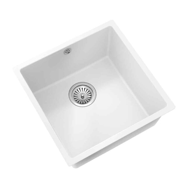 Ellsi Comite Undermounted-Insert Sink 440x440x205 Matt White Kitchen Sink - Image 2