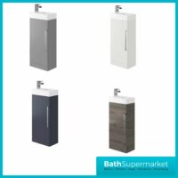 Elation Mito Dove Grey Floor Standing Vanity & Basin 400mm