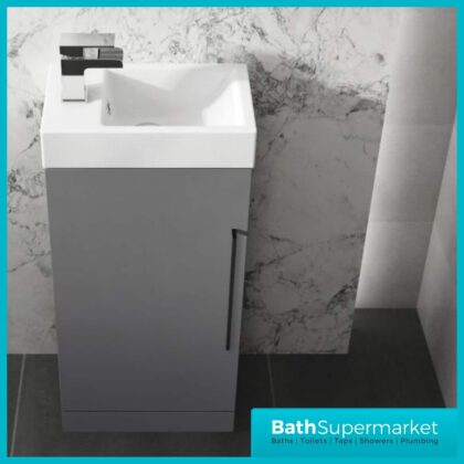 Elation Mito Dove Grey Floor Standing Vanity & Basin 400mm