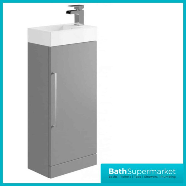 Elation Mito Dove Grey Floor Standing Vanity & Basin 400mm