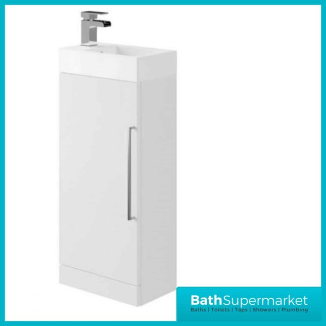 Elation Mito Pearl Grey Floor Standing Vanity & Basin 400mm