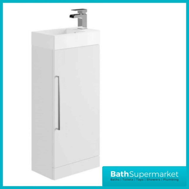 Elation Mito Pearl Grey Floor Standing Vanity & Basin 400mm