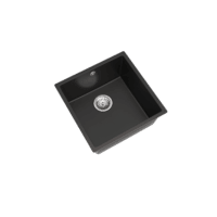 Ellsi Matt Black 1.0 Bowl Undermounted Comite Kitchen Sink - Image 2
