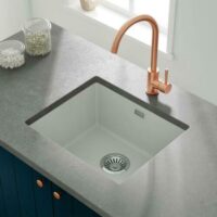 Ellsi Comite Undermounted-Insert Sink 440x440x205 Matt White Kitchen Sink - Image 3