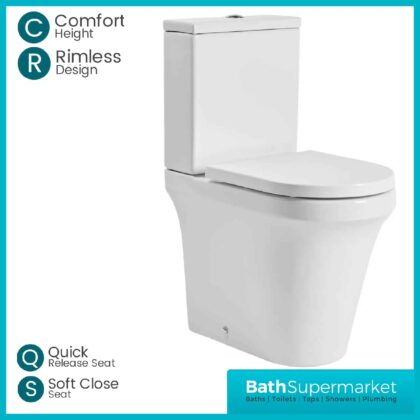 AERIAL COMFORT HEIGHT FULLY ENCLOSED CLOSED COUPLED WC