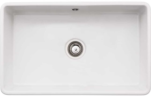 Abode Provincial Large 1.0 Bowl Undermount Kitchen Sink-White - Image 3