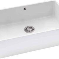 Abode Provincial Large 1.0 Bowl Undermount Kitchen Sink-White - Image 2