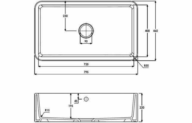 Abode Provincial Large 1.0 Bowl Undermount Kitchen Sink-White - Image 4