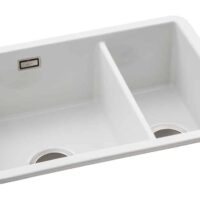 Abode Sandon 1.5B Ceramic Undermount/Inset Kitchen Sink - White - Image 3