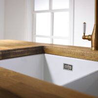 Abode Sandon 1.5B Ceramic Undermount/Inset Kitchen Sink - White - Image 4