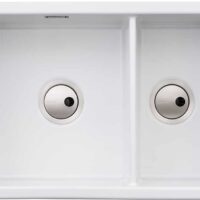 Abode Sandon 1.5B Ceramic Undermount/Inset Kitchen Sink - White - Image 2