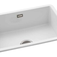 Abode Sandon Large 1B Ceramic Undermount/Inset Sink - White - Image 3