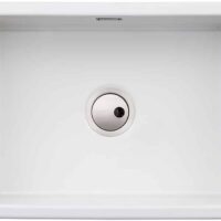 Abode Sandon Large 1B Ceramic Undermount/Inset Sink - White - Image 2