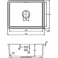 Abode Sandon Large 1B Ceramic Undermount/Inset Sink - White - Image 4